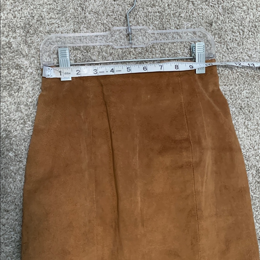 Leather by Wilsons Tan Genuine Leather Pencil Skirt Size 2 - Picture 7 of 8